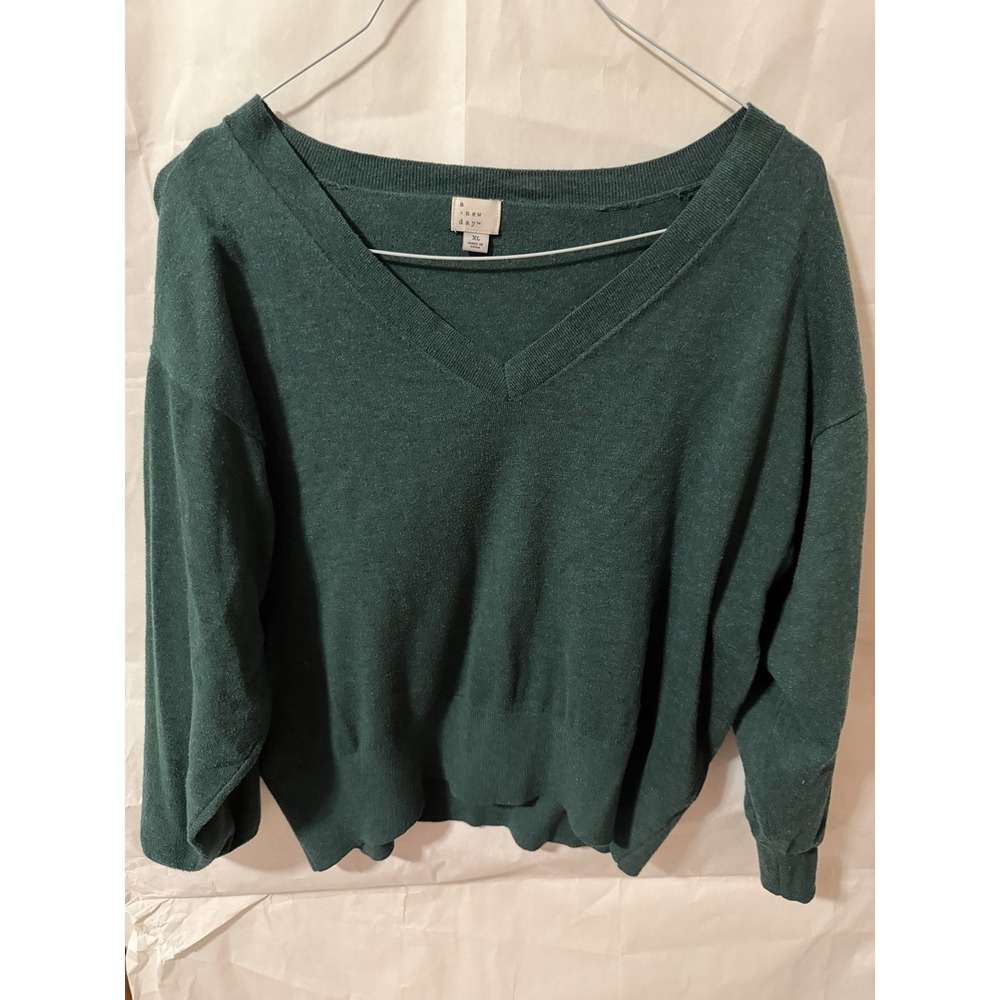 a new day green sweater xl womens